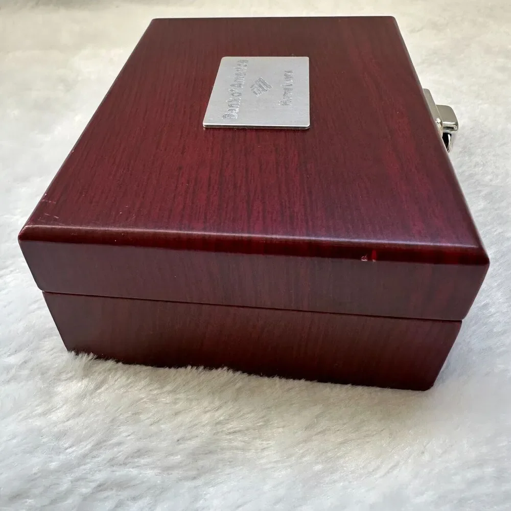 VINTAGE Bank of America Home Loans Metal Wine Stoppers‎ Set of 2 in Hinged Box
